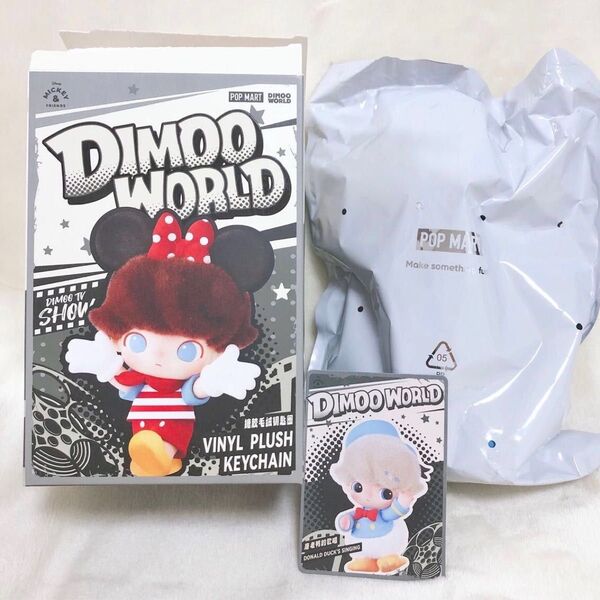 DIMOO Disney ぬいぐるみ キーチェーン ドナルド POPMART ポップマート