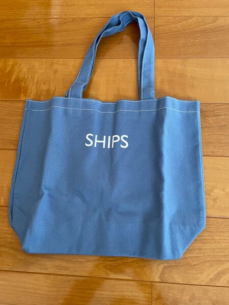 SHIPS トートバッグ ブルー