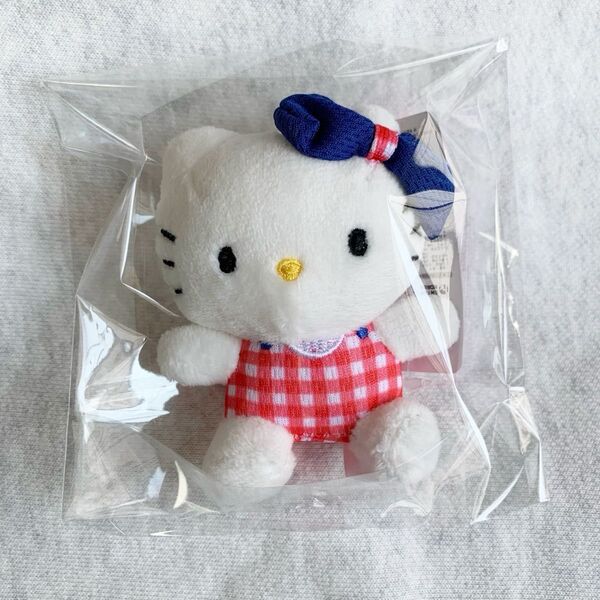 2 韓国限定 ハローキティ ぬいぐるみ キーホルダー キーリング チャーム チェック マスコット サンリオ Hello Kitty