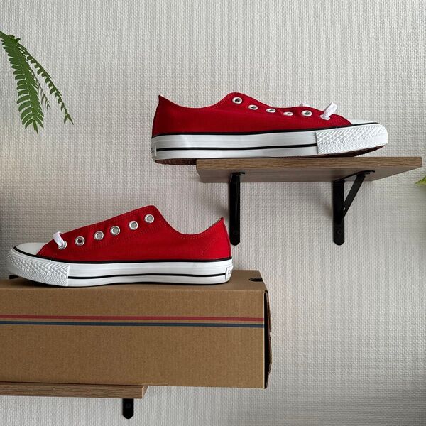 converse スニーカー 25.5cm コンバース ローカット オールスター 赤