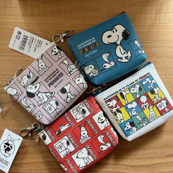 Snoopy スヌーピー プチポーチ コインケース 化粧ポーチ お財布 4種類セット