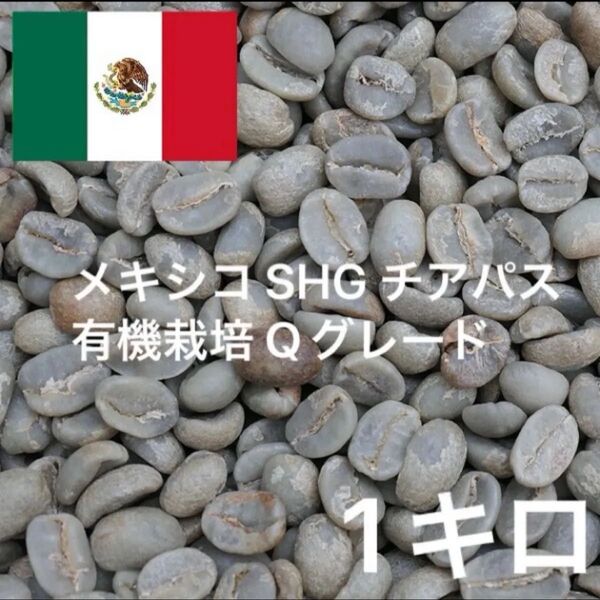 メキシコ SHG チアパス 有機栽培 Qグレード 1キロ コーヒー生豆 珈琲生豆 ニュークロップ