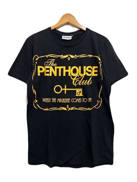 ● US古着 THE PENTHOUSE CLUB 半袖 Tシャツ ペントハウス 2011 メンズマガジン 黒 ビッグプリント