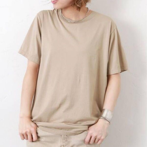 【美品】Deuxieme Classe ルーズTシャツ ベージュ 定価13200