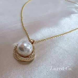【14】パール ネックレス ゴールド 結婚式 入学式 入園式 卒園式 卒業式 華やか 上品 フォーマル