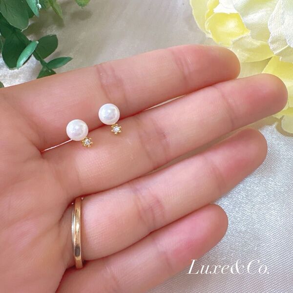 【11】パール ピアス ゴールド 4mm S925 結婚式 入学式 入園式 卒園式 卒業式