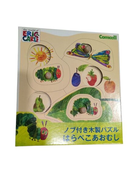 コンセル ノブ付き木製パズルはらぺこあおむし はらぺこあおむし 型はめパズル ノブ付き木製パズル エリック・カール
