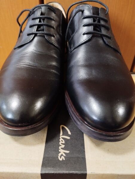 クラークス ビジネスシューズ Clarks Corfield Mix Black Leather / サイズ UK:10