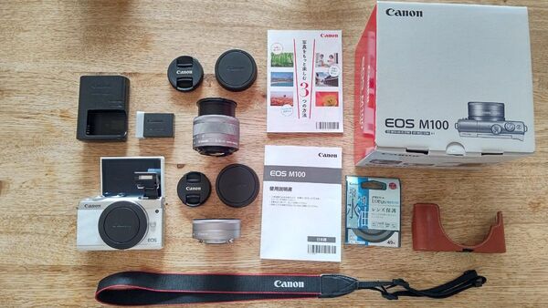 Canon EOS M100 ミラーレス一眼 ダブルレンズキット ホワイト