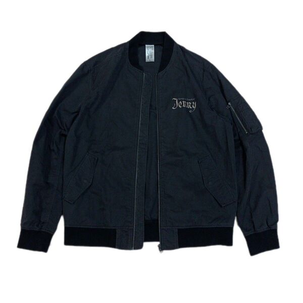 C.A.B.CLOTHING キャブクロージング MA-1 ジャケット ノーカラー ブルゾン Lサイズ ブラック 黒