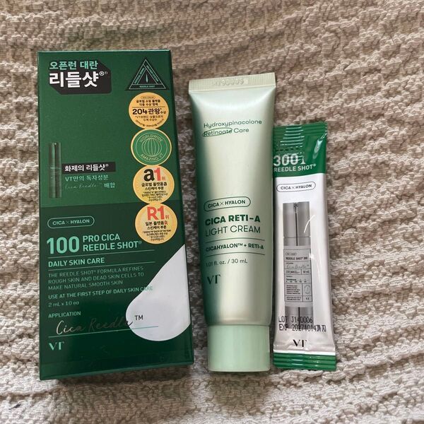 プロCICAリードルショット100パウチ/シカレチAライトクリーム30ml /リードルショット300パウチ