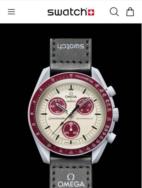 【極美品】OMEGA MoonSwatch MISSION TO PLUTO Swatch 腕時計 オメガ スウォッチ