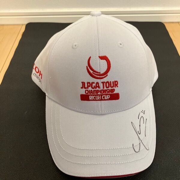 JLPGAツアーチャンピオンシップRICOHカップ キャップ 吉田優利プロサイン入り