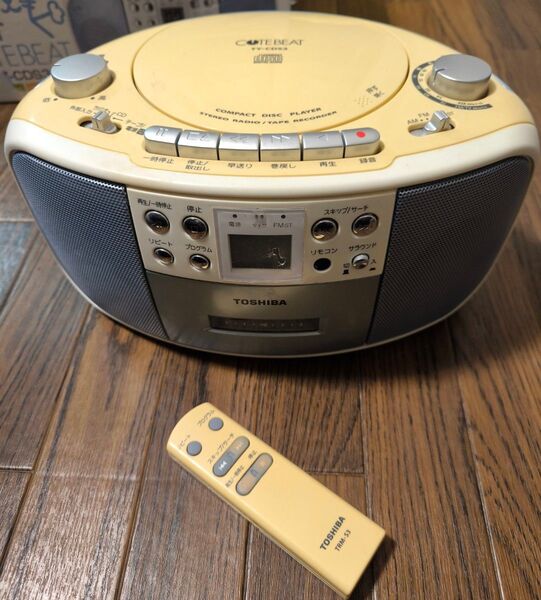 TOSHIBA CUTE BEATCDラジオカセットレコーダー TY-CDS3(ブルー)