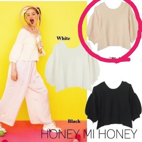 ハニーミーハニー オフショルダーニット ピンク 未使用 HONEY MI HONEY