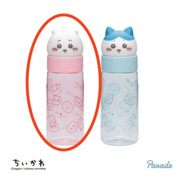 新品 未開封 ちいかわ お顔マイボトル ピンク