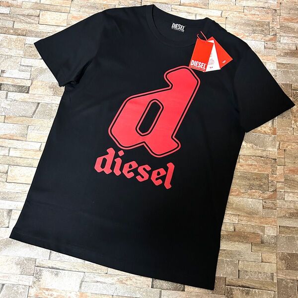 【新品】DIESEL ディーゼル/クルーネック ビッグロゴ Tシャツ カットソー Lサイズ