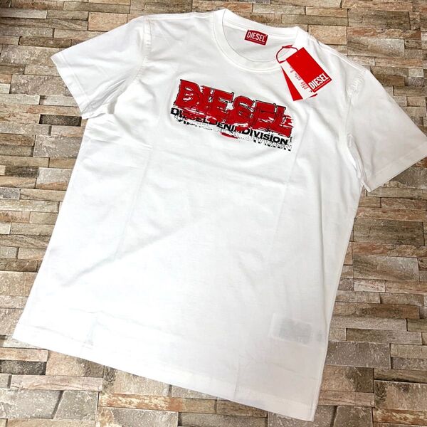 【新品】DIESEL ディーゼル/クルーネック グラフィックデザインTシャツ カットソー 半袖 XLサイズ