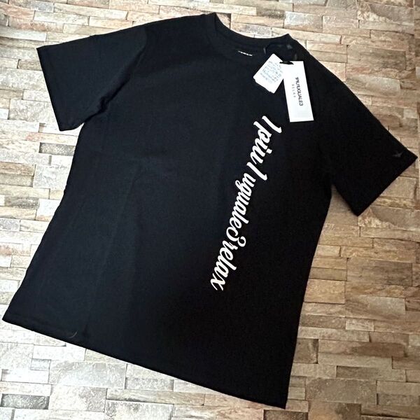 【新品】1PIU1UGUALE3 RELAX/クルーネック 縦ロゴ Tシャツ カットソー半袖 Lサイズ