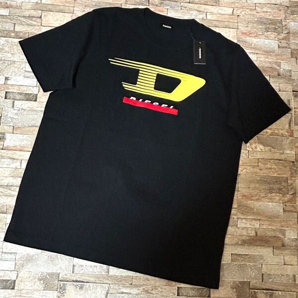 【新品】DIESEL ディーゼル/オーバーサイジング クルーネック ビッグDロゴTシャツ カットソー 半袖 Sサイズ