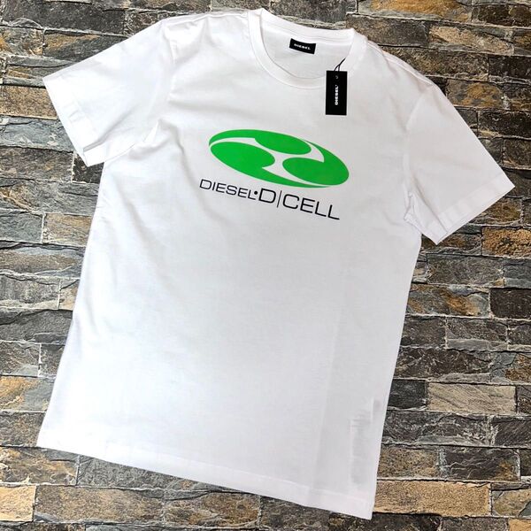 【新品】DIESEL ディーゼル/クルーネック デザインTシャツ カットソー 半袖 Sサイズ