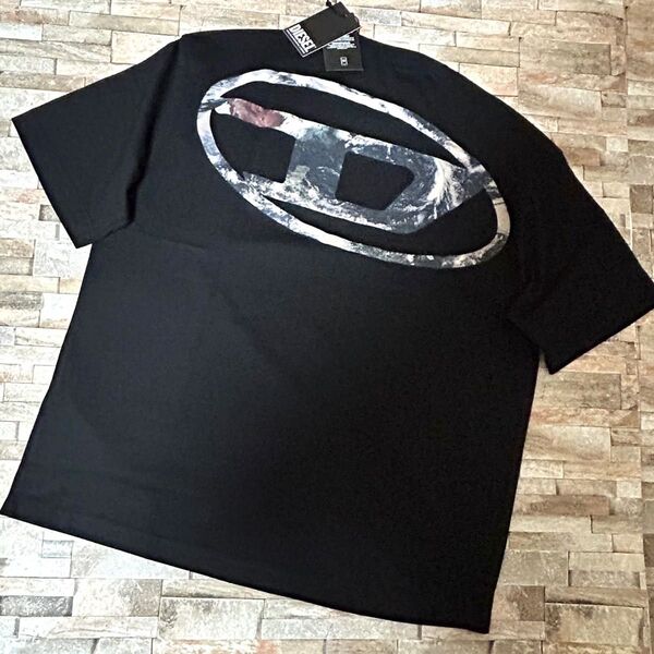 【新品】DIESEL ディーゼル/クルーネック オーパルDロゴ オーバーサイジングTシャツ 半袖 Mサイズ