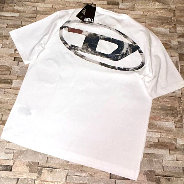 【新品】DIESEL ディーゼル/クルーネック オーパルDロゴ オーバーサイジングTシャツ カットソー Mサイズ