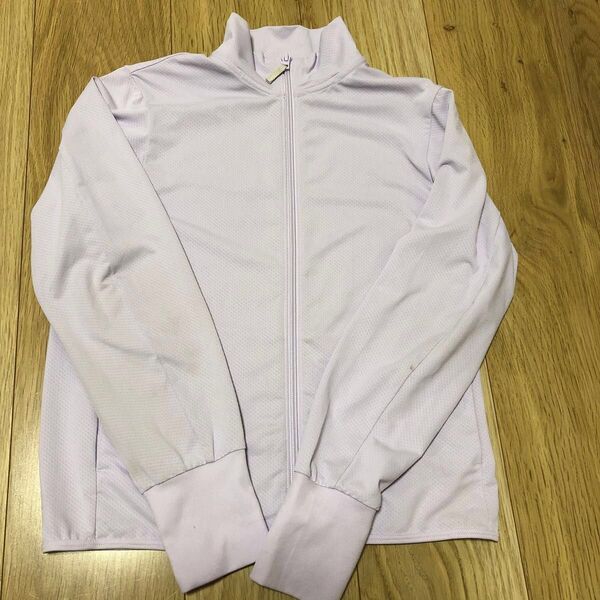UNIQLO エアリズムUVカットフルジップ 薄紫 フード無し 140