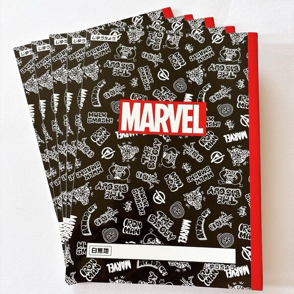 未使用品 MARVEL 自由帳 5冊セット B5 マーベル 無地 ノート