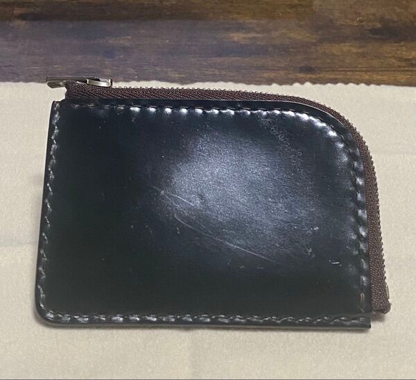 HORWEEN ホーウィン シェルコードバン スタンプバージョン L字ウォレット