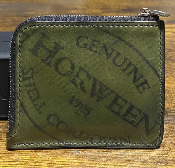 HORWEEN Shell Cordovan LZip Wallet