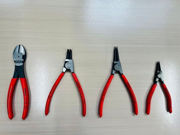 クニペックス 強力型ニッパー 軸用スナップリングプライヤー セット
