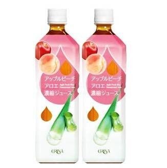 エリナ アップルピーチ2本 アロエ濃縮ジュース 賞味期限2026年1月以降