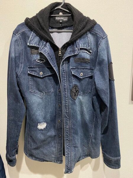 デニムジャケット Gジャン ジャケット バイクジャケット 作業服 アウター ブルゾン サイズLL