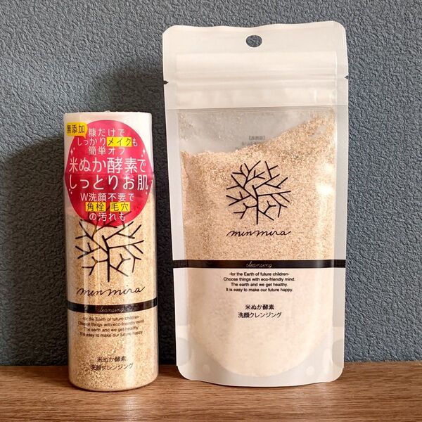みんなでみらいを 米ぬか酵素洗顔クレンジング 【 ボトル70g+詰め替え70g】