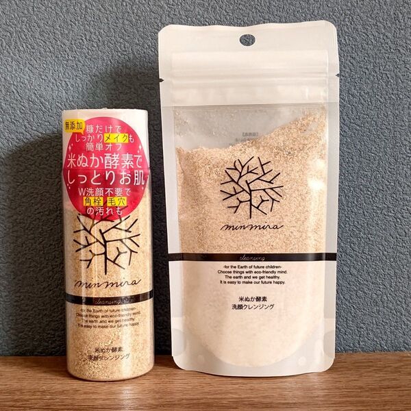 みんなでみらいを 米ぬか酵素洗顔クレンジング 【 ボトル70g+詰め替え70g】