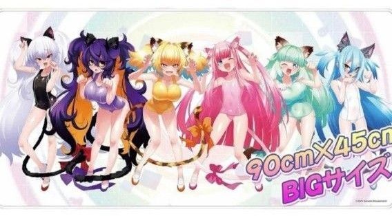デスクマット90シリーズ プレイマット集合イラスト(スク水にゃんこ) ボンバーガール