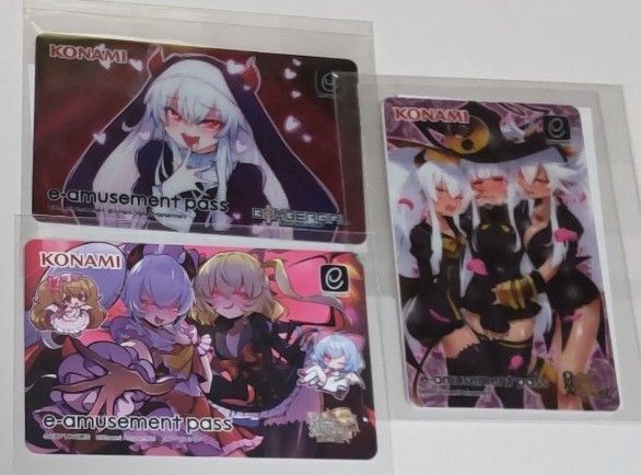 クイズマジックアカデミー グリムアロエ e-amusement イーパス 3枚セット ボンバーガール かしましトリニティ シスター