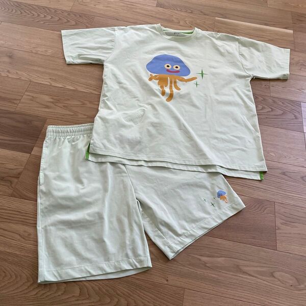 レア ドラゴンクエスト グラニフ コラボ Tシャツ ハーフパンツ ゲーミングウェア スライム ドラクエ XL 美品 速乾