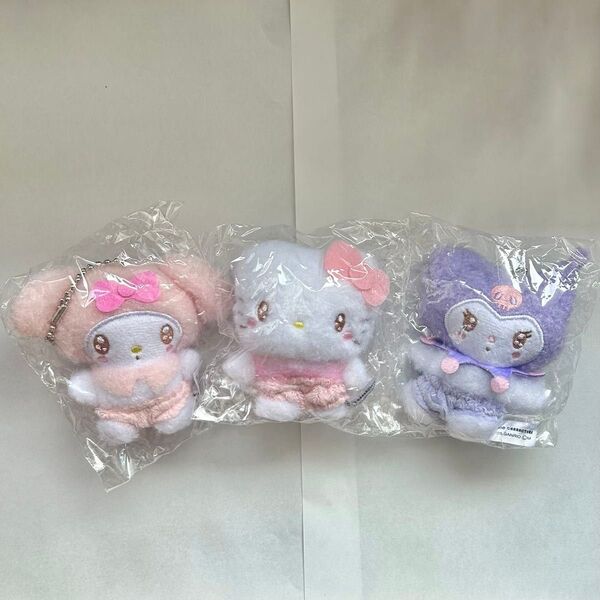 【マイメロ&キティ&クロミ】サンリオキャラクターズ ぬいぐるみボールチェーン3