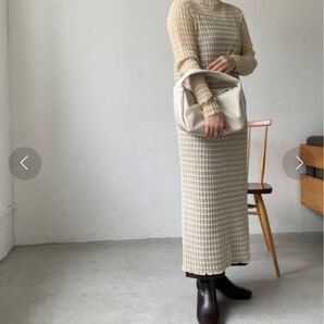ローリーズファーム 美品 シアー ワンピース ロングワンピース ベージュ