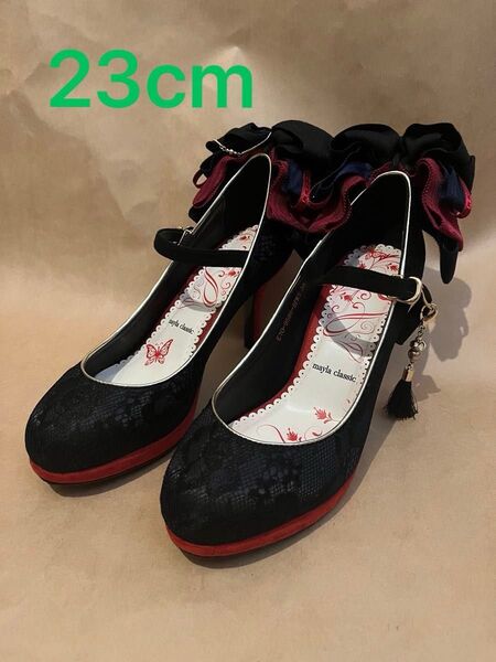 マイラ パンプス 23cm ブラック