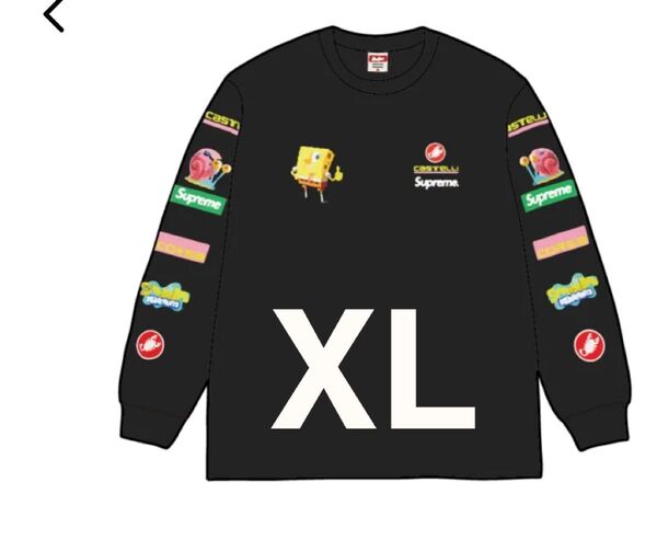Supreme x SpongeBob Castelli Racing L/S Tee "Black" XL