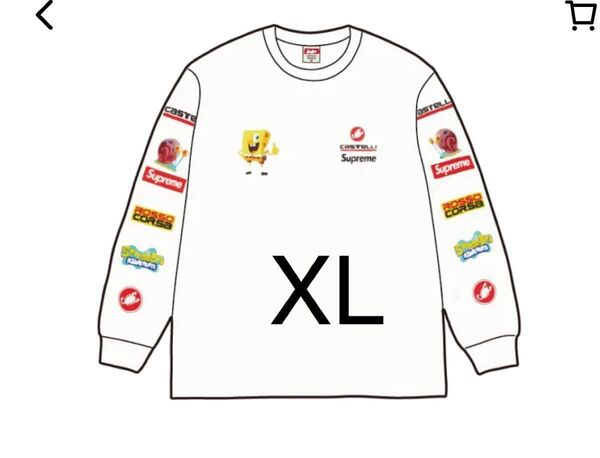 Supreme x SpongeBob Castelli Racing L/S Tee "White"