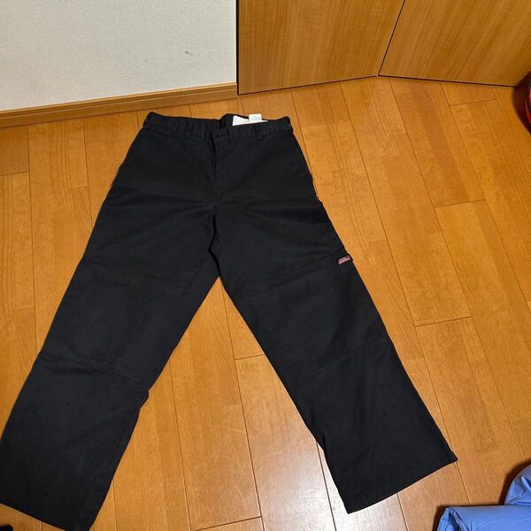 Dickies ダブルニーワークパンツ ブラック メンズ 32×30