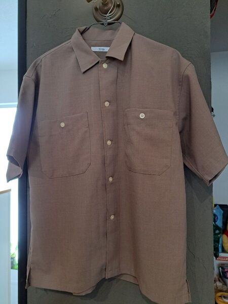relume Sサイズ リネンCPOシャツ ブラウン 美品 JOURNAL STANDARD ジャーナルスタンダード レリューム