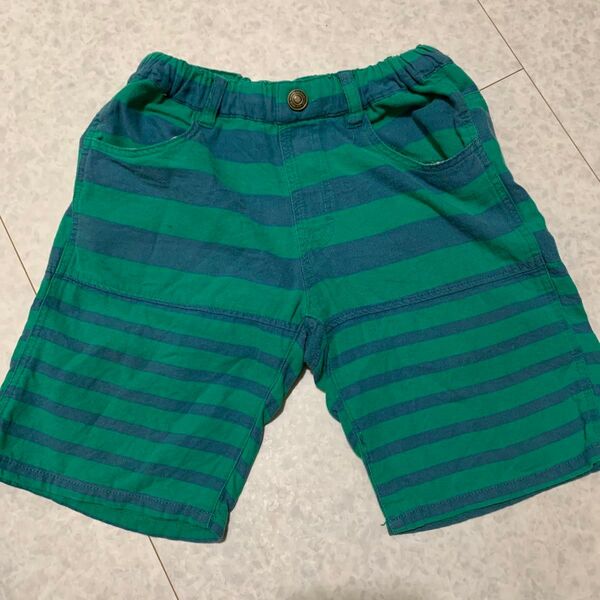f.o.kids キッズ ハーフパンツ ストライプ グリーン 130