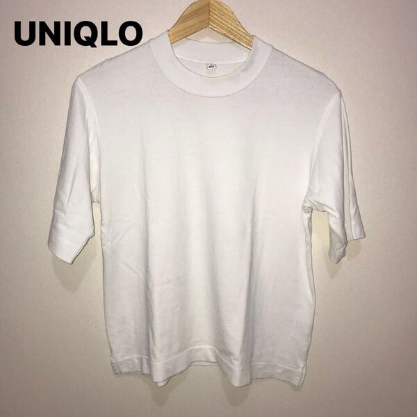 ⑨⑨ UNIQLO 白 ユニクロ Tシャツ M レディース 半袖 ホワイト 無地