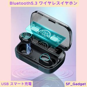 【ブラック】 Bluetoothイヤホン Bluetooth 5.3 ワイヤレスイヤホン 充電 ワイヤレス イヤホン 防水
