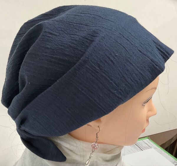 ハンドメイド医療用帽子ケア帽子三角巾(麻 綿)